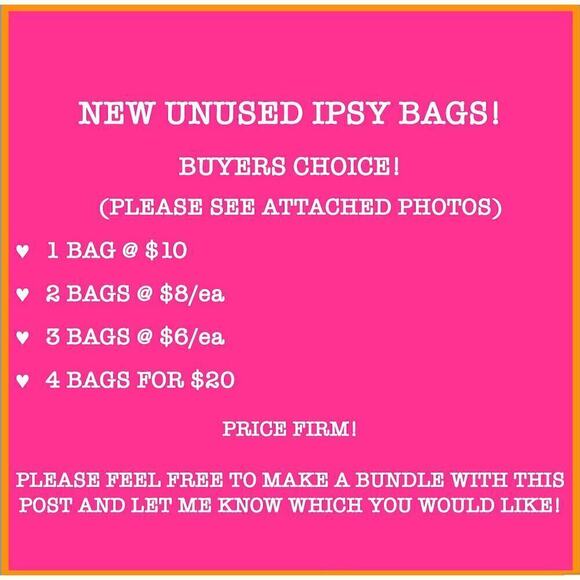 NEW UNUSED IPSY BAGS! - Picture 1 of 7